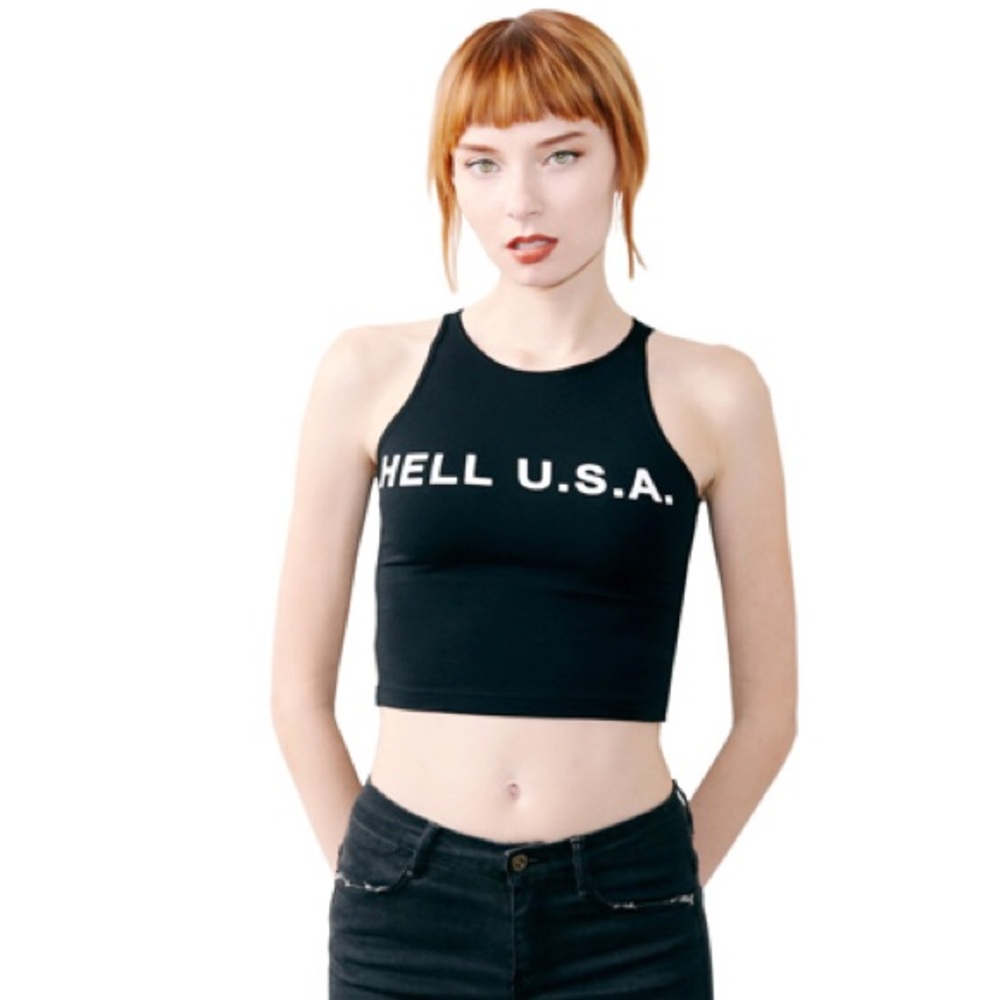 NWOT Creep Street Hell USA crop tank